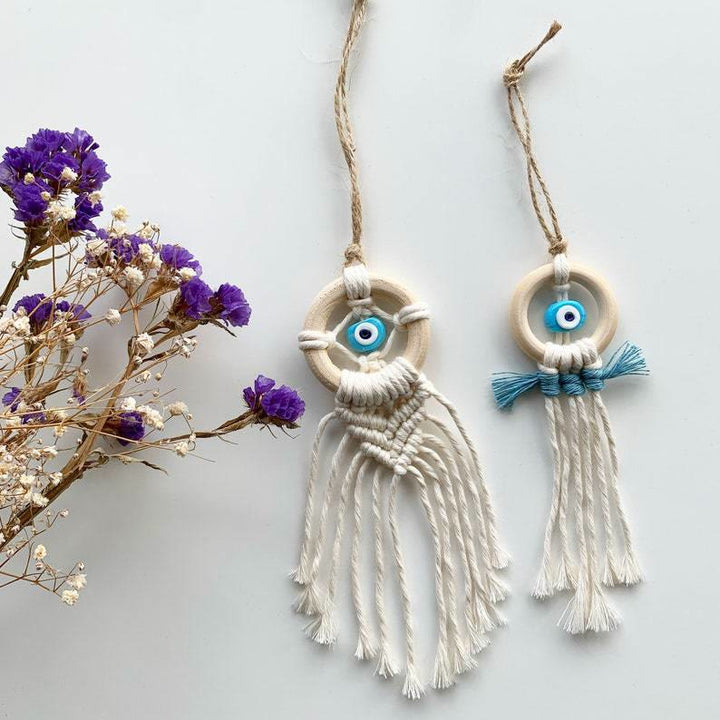 Olivenorma - Ciondoli per auto con occhio malvagio fatti a mano, ornamento fatto a mano 