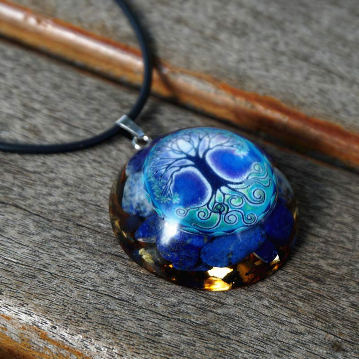 Collana Reki Olivenorma Lapislazzuli Albero della vita