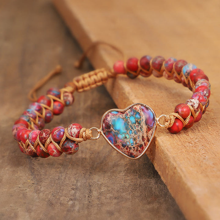 Bracciale Olivenorma Red Emperor Stone Heart