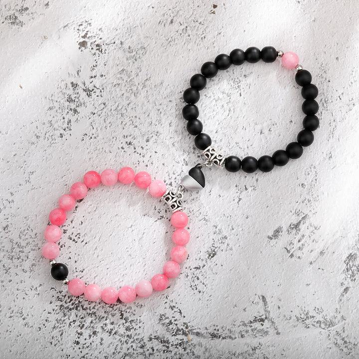 Olivenorma 2 pezzi set di braccialetti magnetici per coppie 