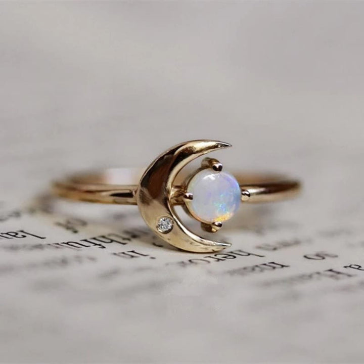 Olivenorma "Luna della mia vita" Anello creativo in pietra di luna