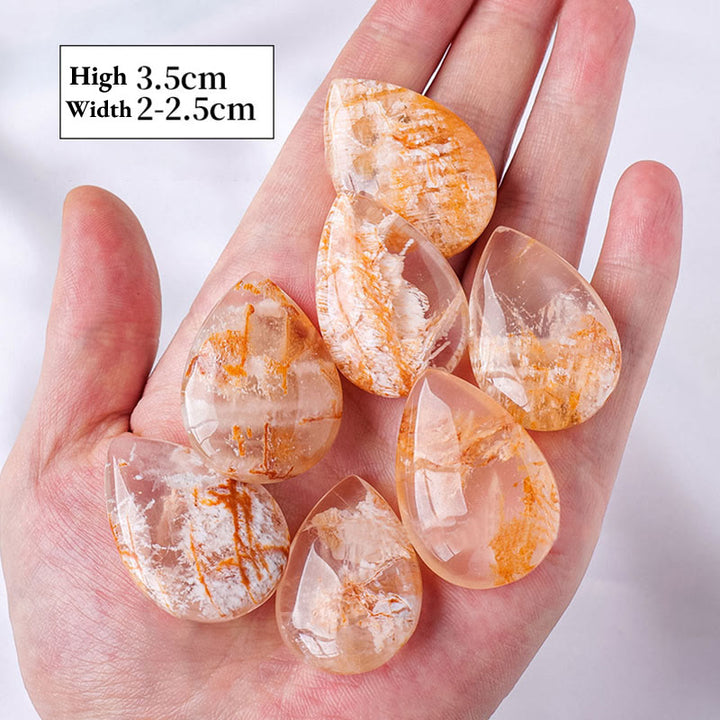 Olivenorma Ghost Phantom Quartz Goccia Pietra Naturale