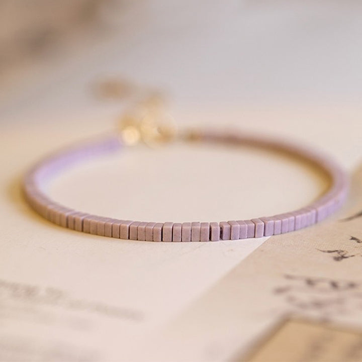 Lover Stone - Braccialetto con pietra preziosa curativa Lepidolite