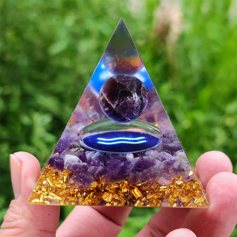 Olivenorma Ametista Acquario Zodiaco Orgone Piramide 
