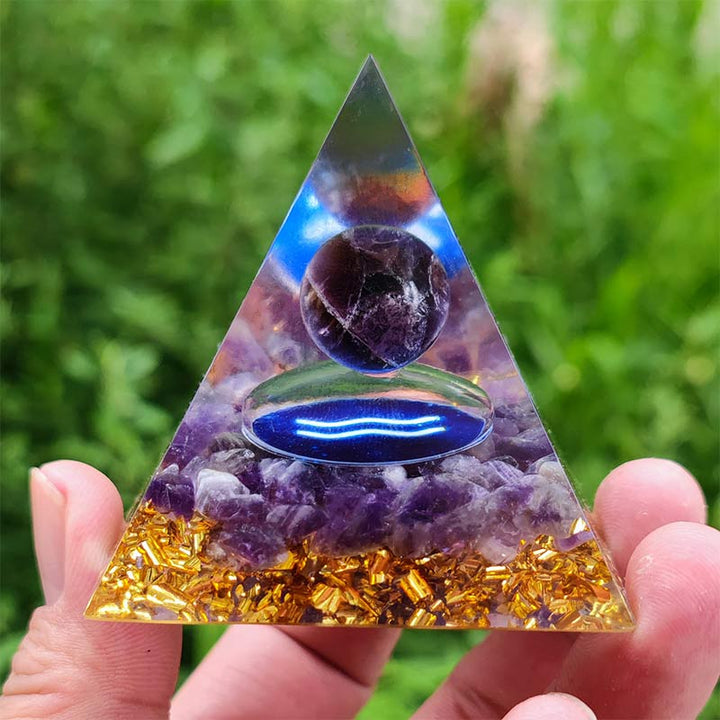 Olivenorma Ametista Acquario Zodiaco Orgone Piramide 