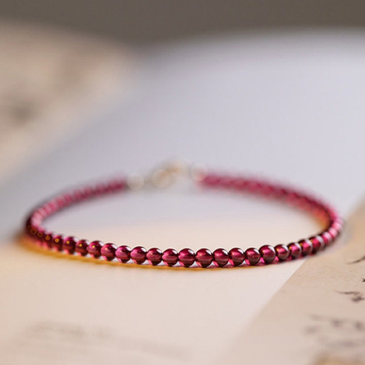 Amore eterno - Bracciale con pietra preziosa granata 