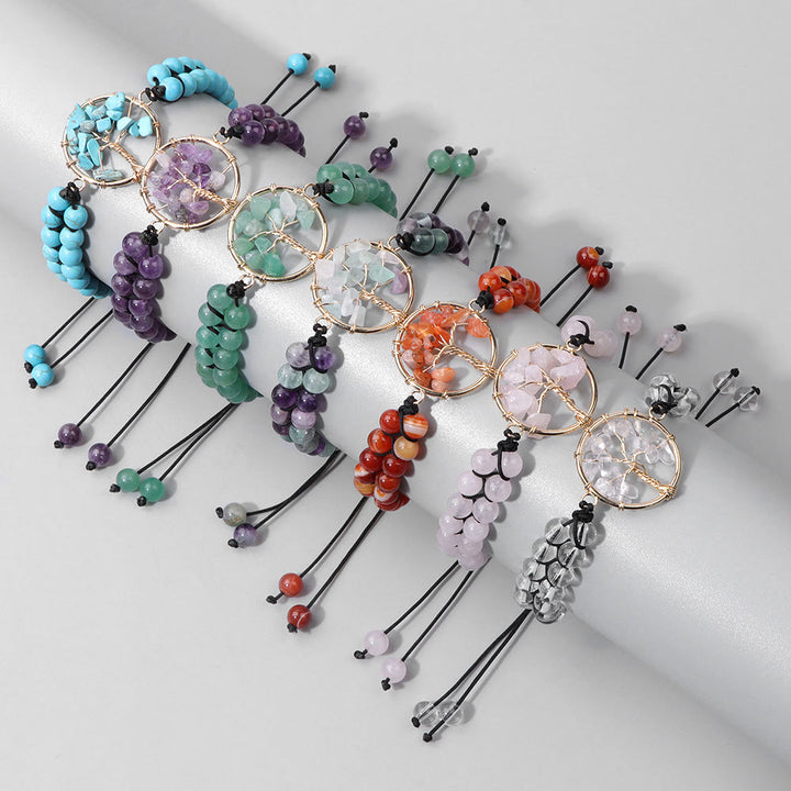 Olivenorma Albero Bracciale della vita intrecciato doppio da 6 mm