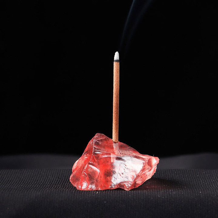 Olivenorma Crystal Raw Stone Porta incenso per bastoncini Decorazione con pietre preziose