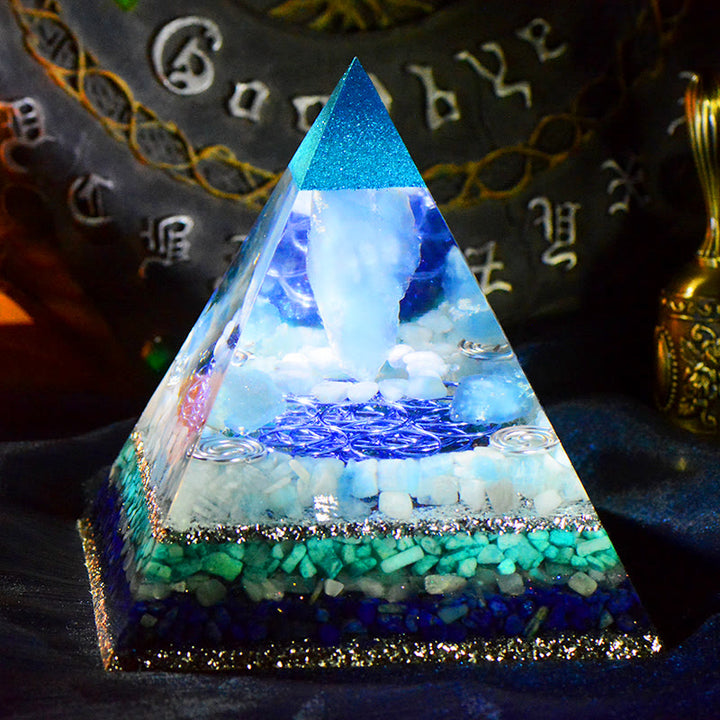 Olivenorma Clean Spirit-Aquamarine Crystal Tower Piramide Organica 