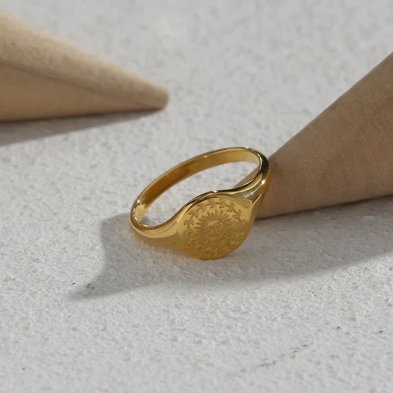 Anello Sole e Luna con carta dei tarocchi Olivenorma