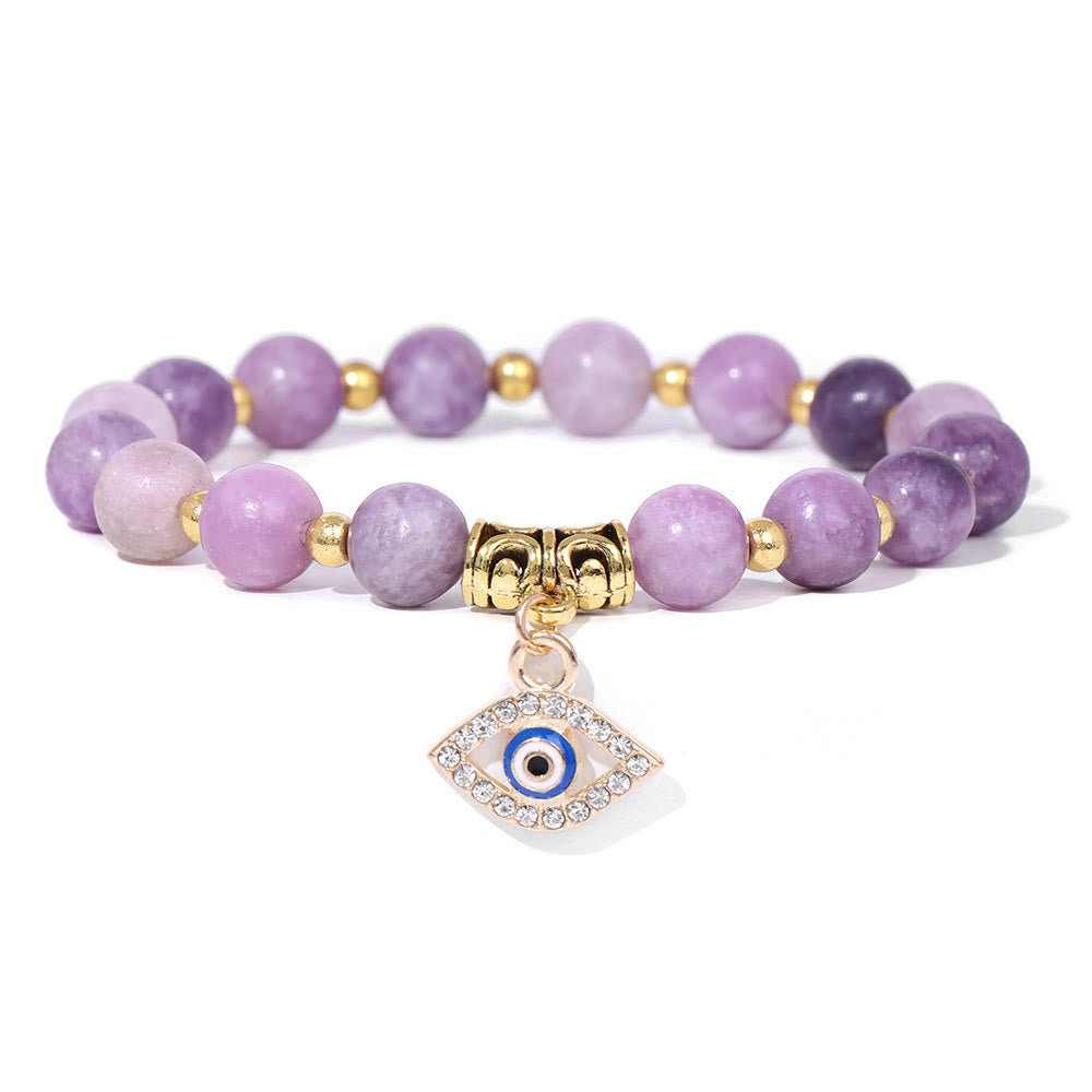 Bracciale con ciondolo malocchio in pietra naturale Olivenorma