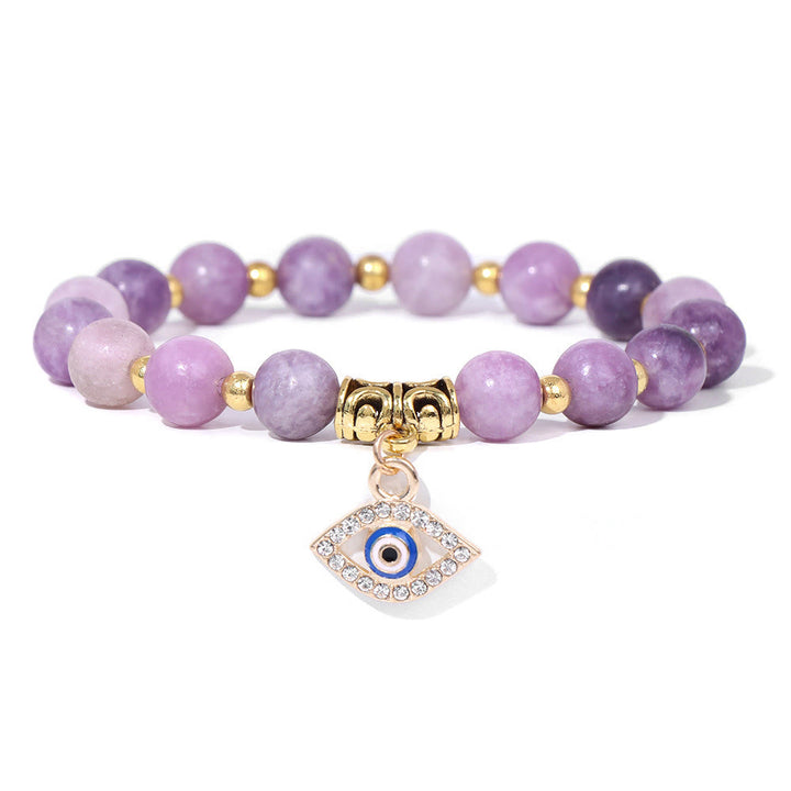 Bracciale con ciondolo malocchio in pietra naturale Olivenorma