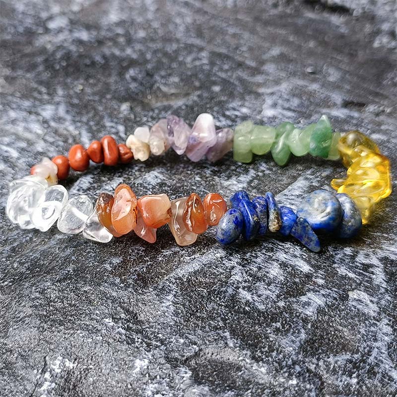 Braccialetto con ciondolo di guarigione dei chakra, set di cristalli