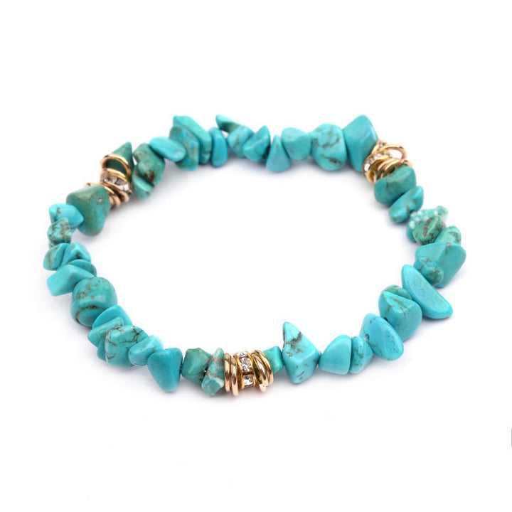 Bracciale Olivenorma con perline di cristallo frantumato e pietra irregolare