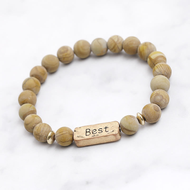 Bracciale con la migliore incisione in pietra preziosa naturale Olivenorma