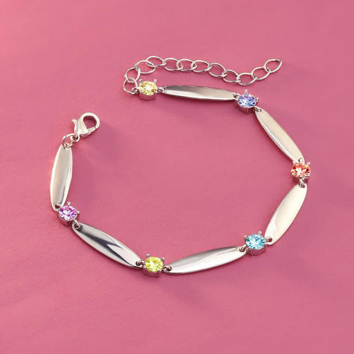 Bracciale con nomi di famiglia e pietre portafortuna Olivenorma