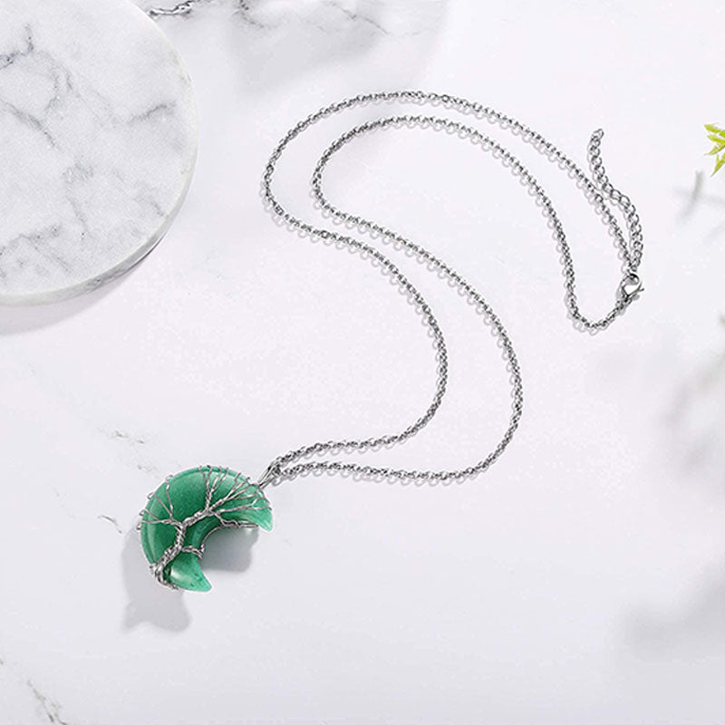 Collana con luna e chakra naturale Olivenorma