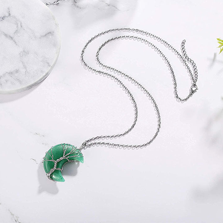 Collana con luna e chakra naturale Olivenorma