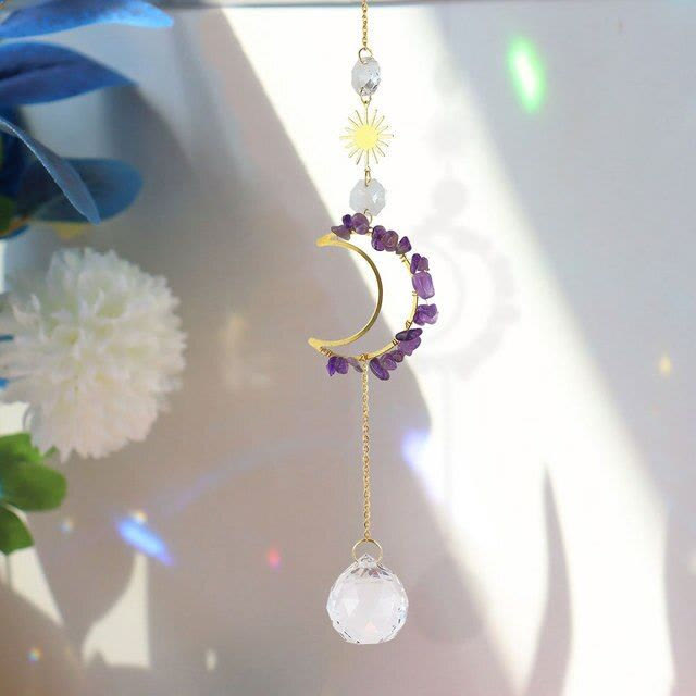 Olivenorma Moon Suncatcher - Campanello a vento da parete