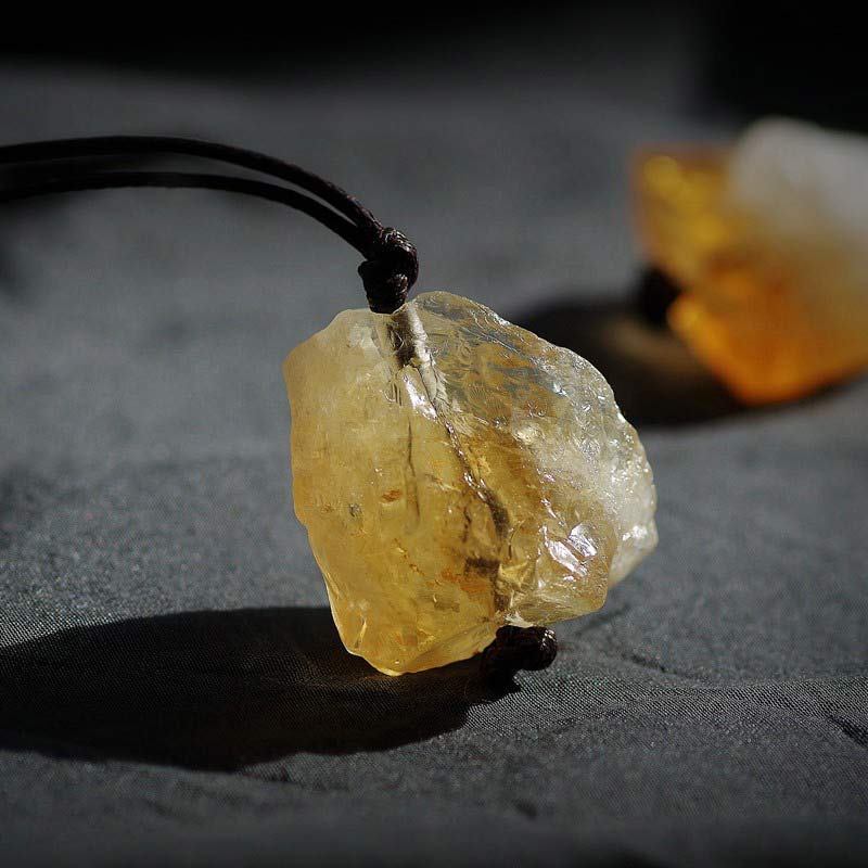 Collana con pietra preziosa naturale Citrino Prosperity