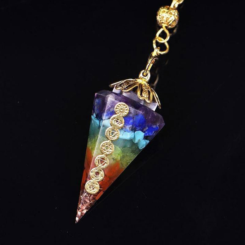 Pendolo divinatorio dell'orgone dei chakra Olivenorma