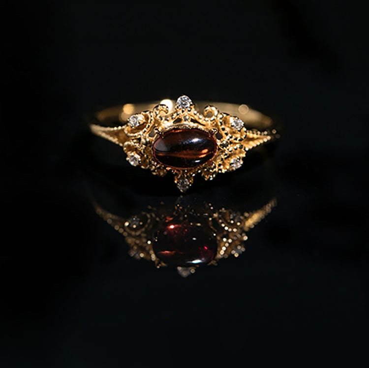 Anello Olivenorma Night Rose-Granato Naturale