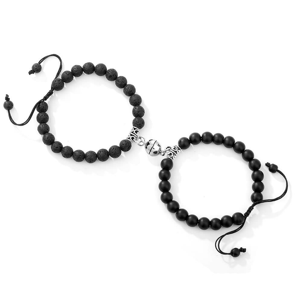 Olivenorma 2 pezzi set di braccialetti magnetici per coppie 