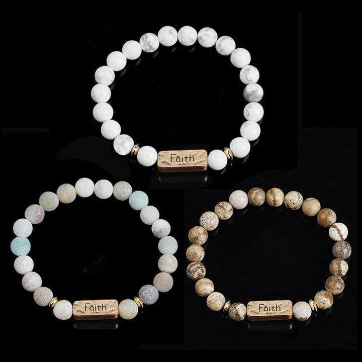 Bracciale con incisione Active Faith Olivenorma Natural Gemstone