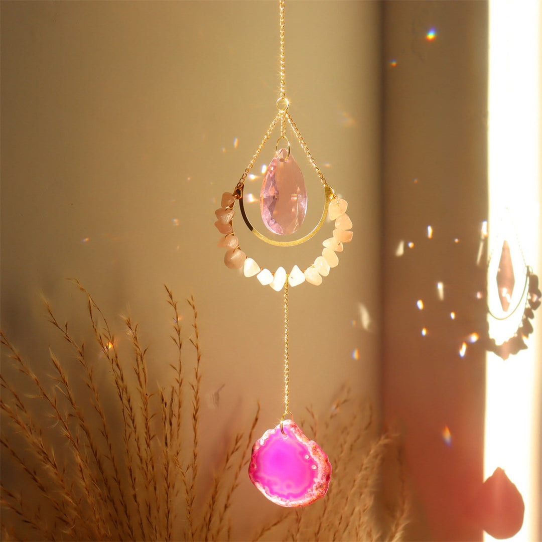 Olivenorma Crystal Suncatchers Moon Boho Decor Campanello a vento