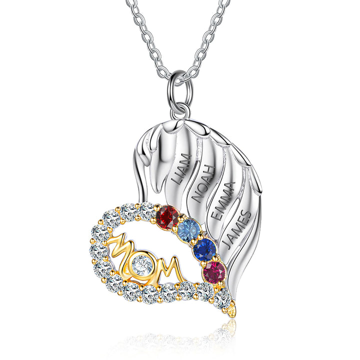 Olivenorma Collana con cuore e mezzo diamante per la mamma
