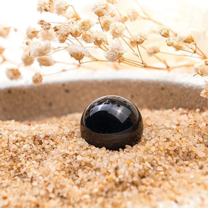 Sfera di cristallo di protezione in ossidiana Olivenorma