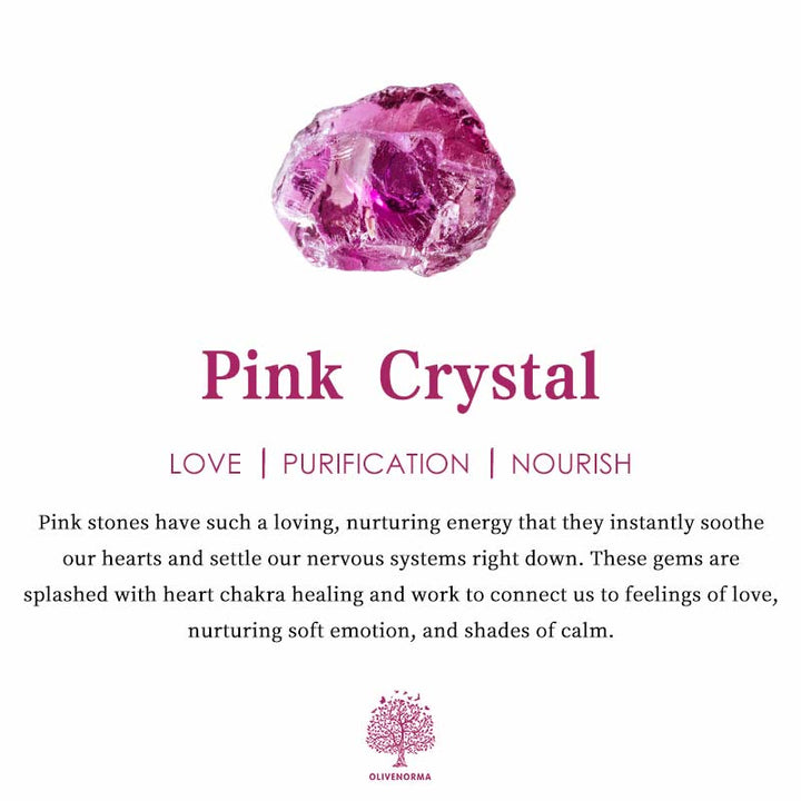 Olivenorma Bracciale rigido in rame e metallo con cristalli naturali 