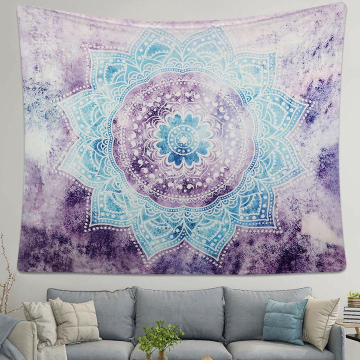 Olivenorma Mandala Viola Blu Parete Appesa Decorazione Arazzo