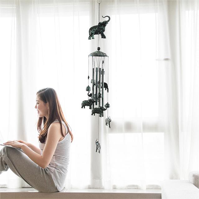 Olivenorma Metallo Farfalla Gufo Animale Ferro Arte Appeso Campanello a Vento 