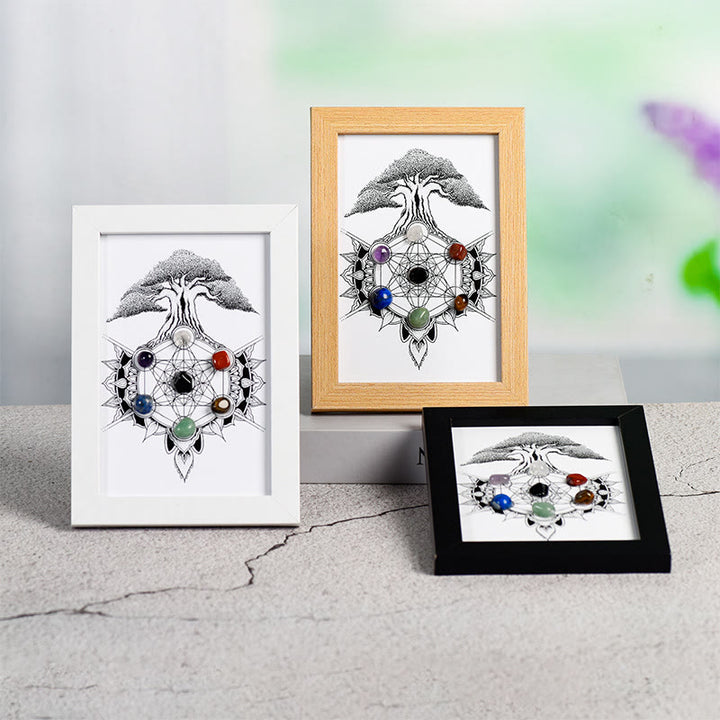 Cornice portafoto con motivo albero della vita Olivenorma Chakra Decorazione 