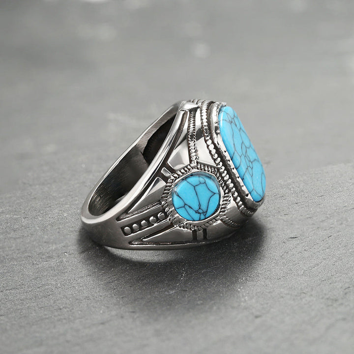 Anello da uomo turchese Olivenorma