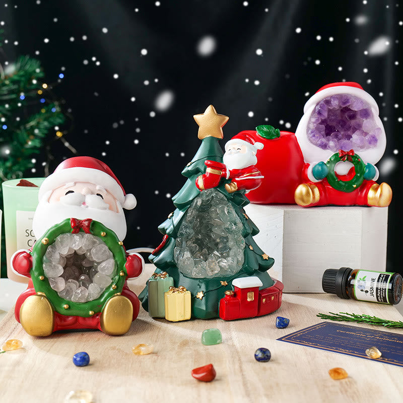 Olivenorma Ghiaia di cristallo Luce notturna di Natale Decorazione per la casa con pietre preziose - image 6