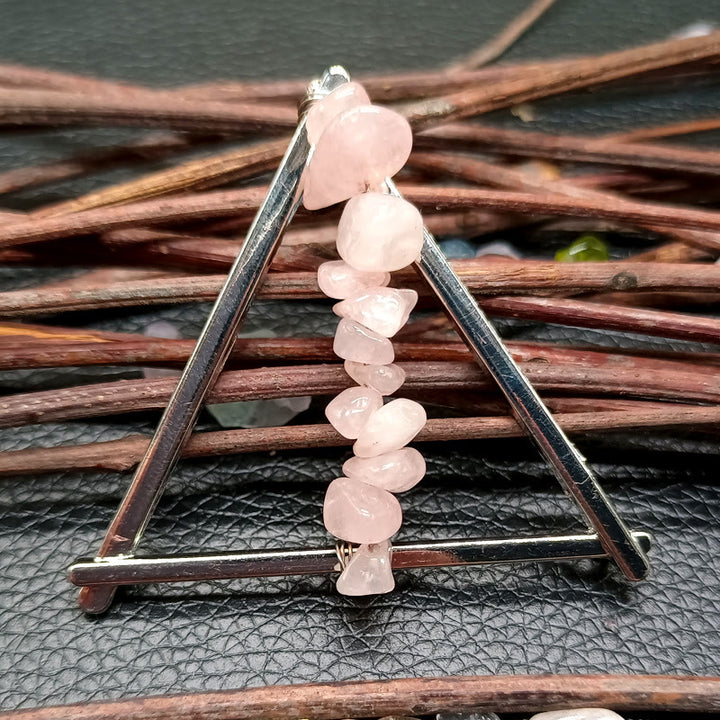 Olivenorma Crystal Triangle Ghiaia Geometrico Accessori per Capelli Pettine Forcina 