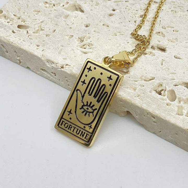 Collana vintage con tarocchi e fortuna Olivenorma
