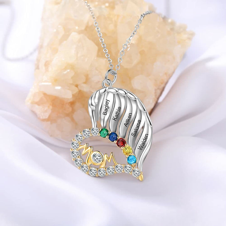 Olivenorma Collana con cuore e mezzo diamante per la mamma