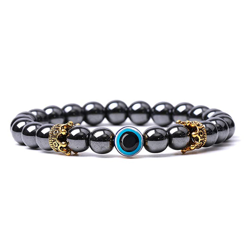 Bracciale in pietra naturale con protezione contro il malocchio