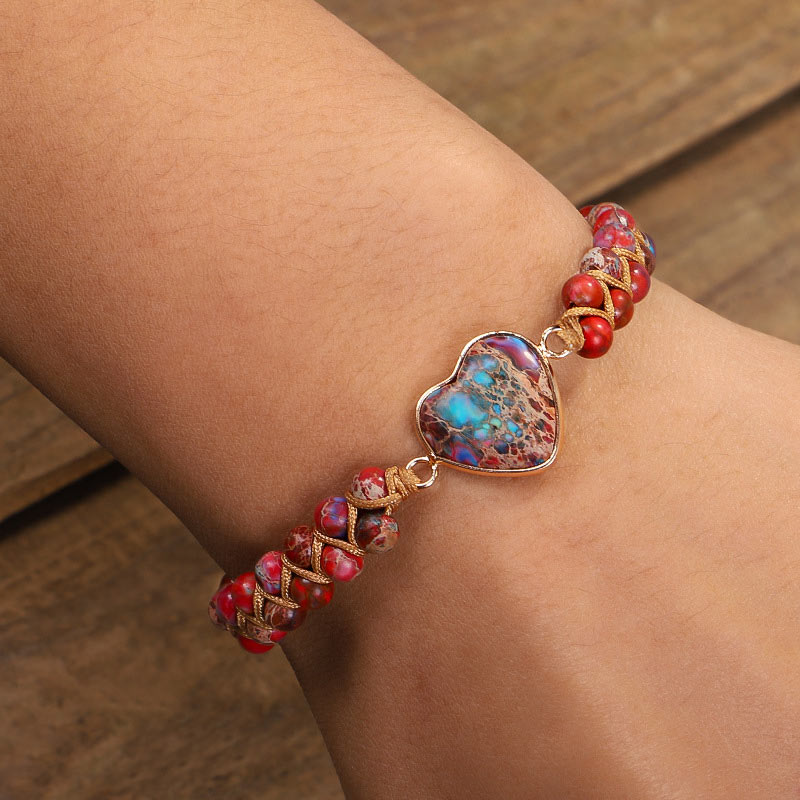 Bracciale Olivenorma Red Emperor Stone Heart