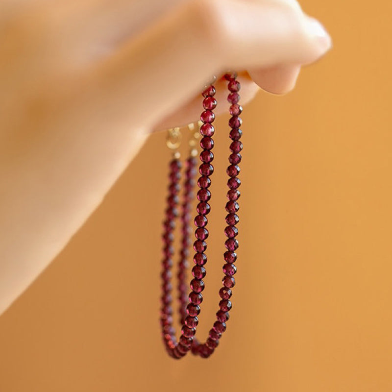 Amore eterno - Bracciale con pietra preziosa granata 
