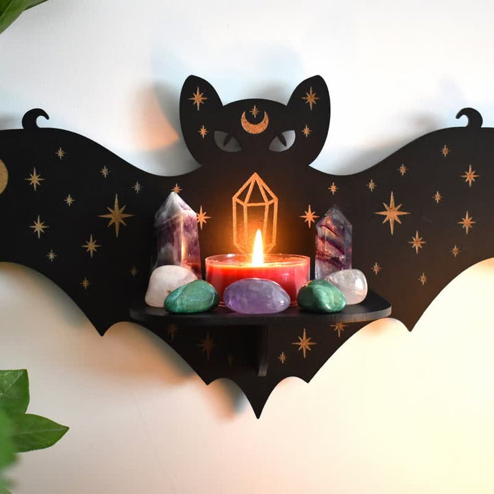 Mensola di cristallo dell'altare del pipistrello celeste Olivenorma