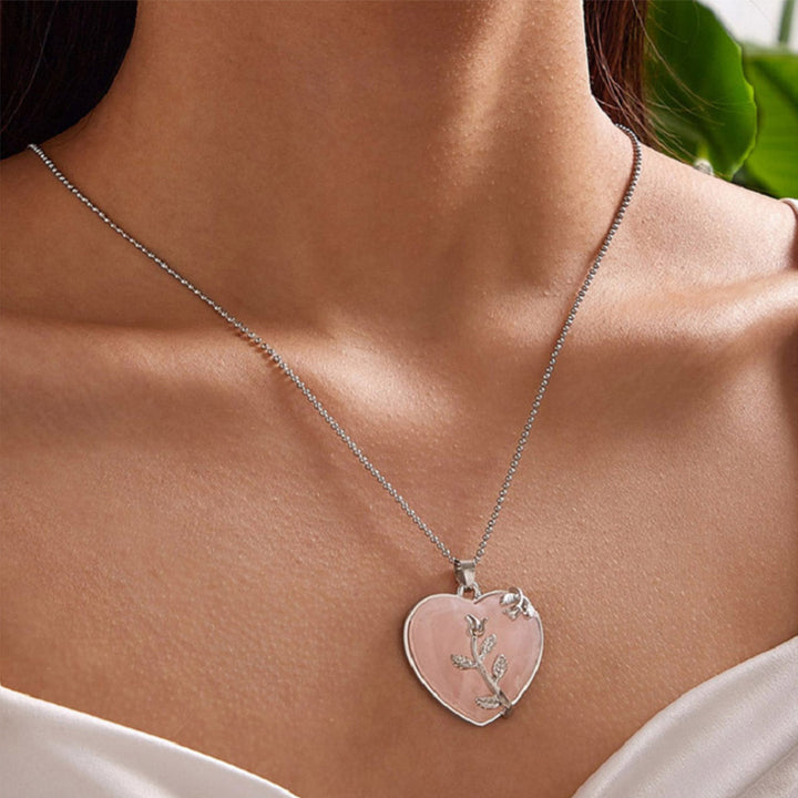 Collana con pietra preziosa a forma di cuore Olivenorma