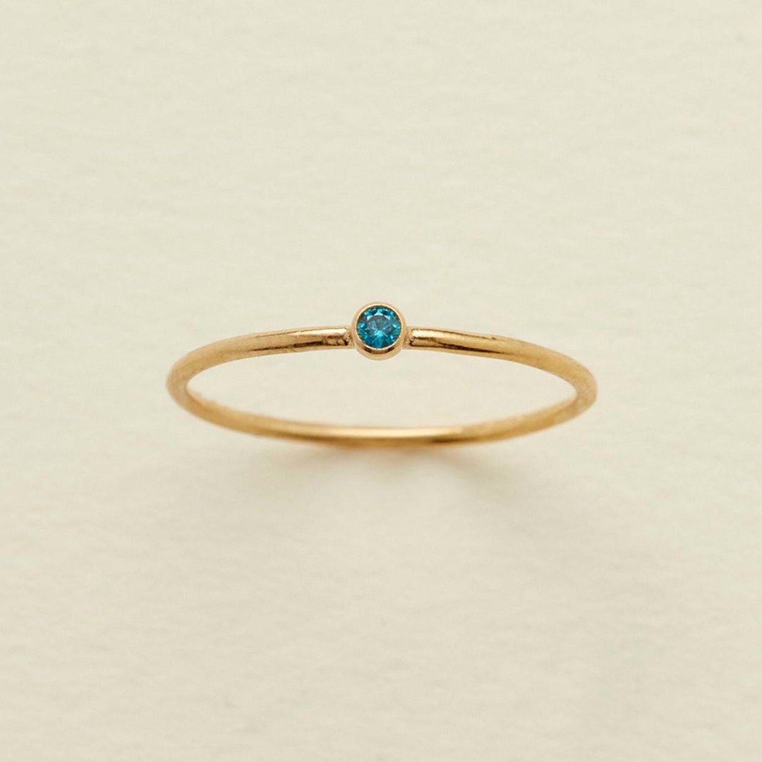 Olivenorma Birthstone Anello sottile per la nascita di 12 mesi