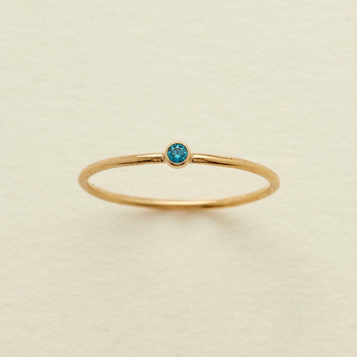 Olivenorma Birthstone Anello sottile per la nascita di 12 mesi