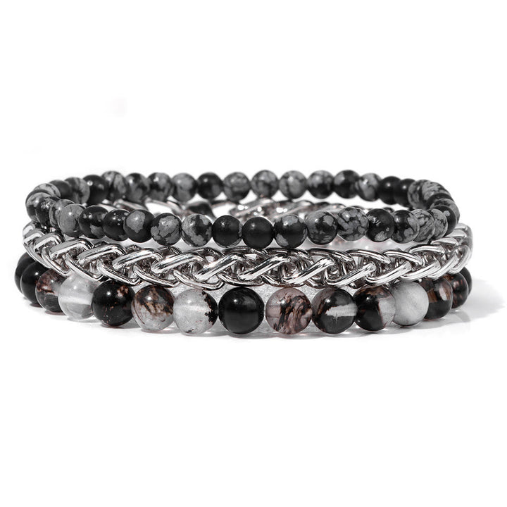 Olivenorma "Pace e calma" Bracciale in pietra rosa retrò