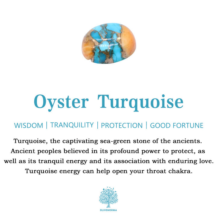 Olivenorma Oyster Turchese Orecchini pendenti a forma di cuore