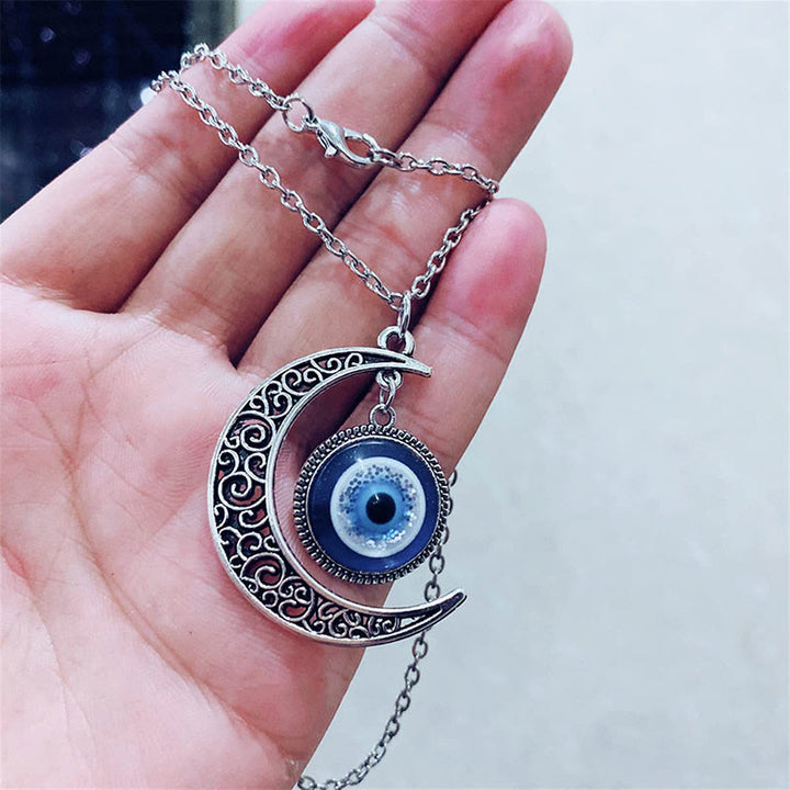 Olivenorma "Moon Love" - Collana con stella e occhio maligno blu